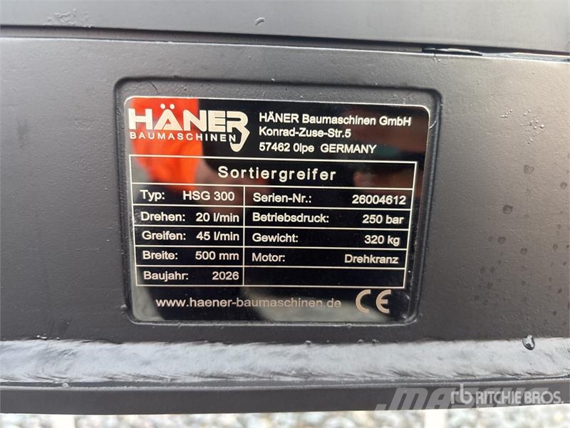Haener HSG300 Rotating Excavator Grapple (Unused) Grijpers