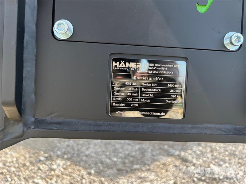 Haener HSG300 Sorting Excavator Grapple (Unused) Pinzas
