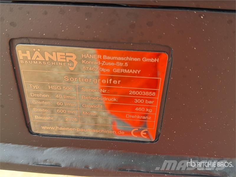  Haener HSG500 Rotating Sorting Excavator Grapple ( خطاطيف