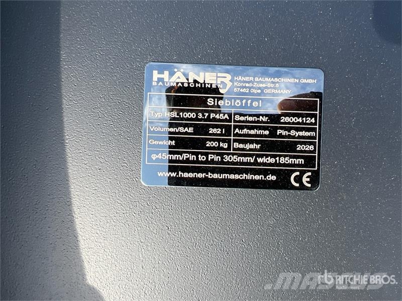  Haener HSL1000 3.7 P45A Sorting Excavator Bucket ( Benne