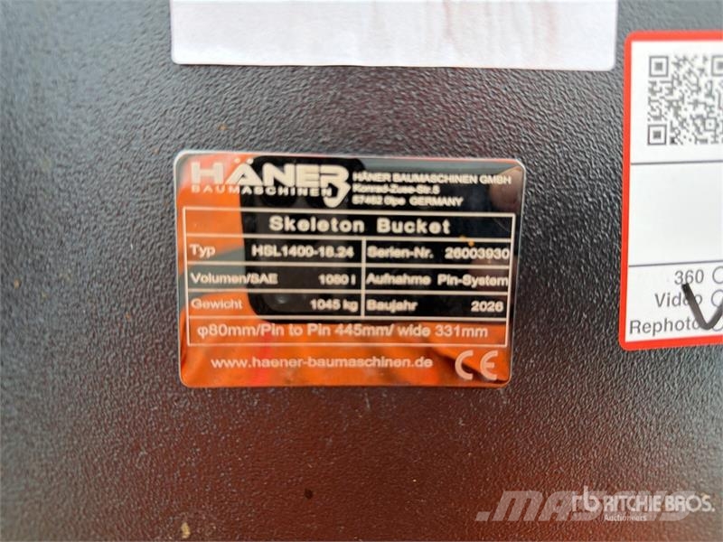  Haener HSL1400-18-24 1350 mm Skeleton Sorting Exca دلاء