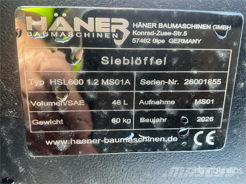 Haener HSL600 1.2 MS01A Excavator Screening Bucket دلاء فحص