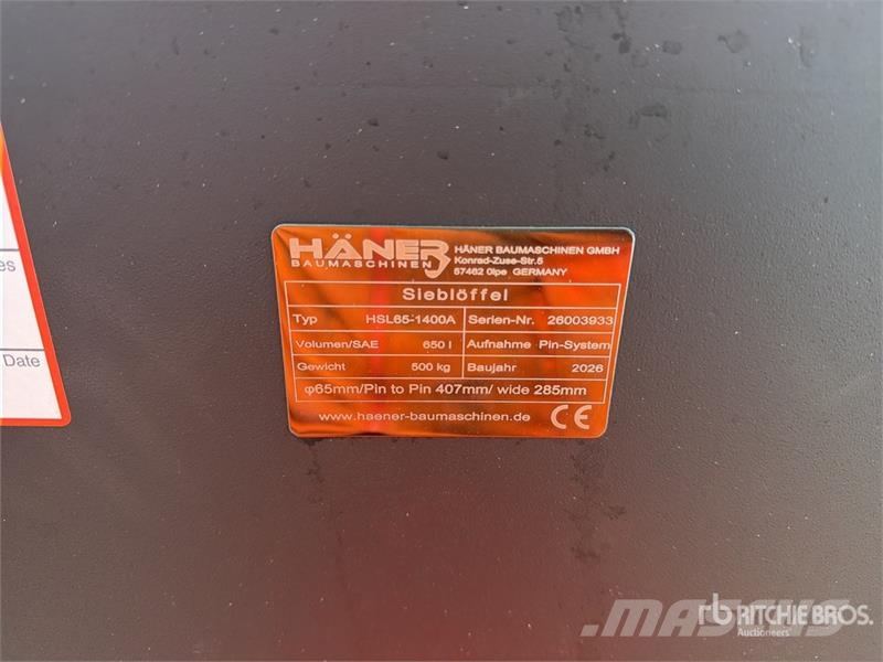  Haener HSL65-1400A 1400 mm Skeleton Excavator Buck دلاء