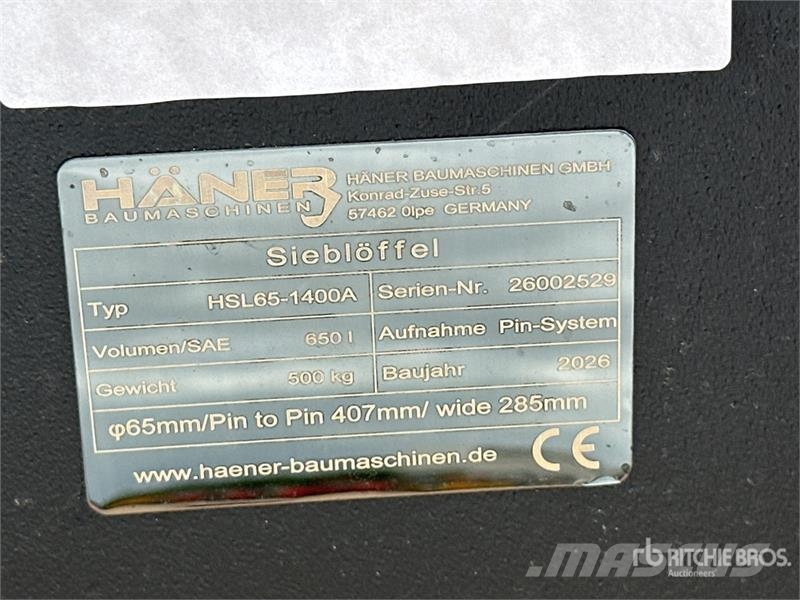 Haener HSL65-1400A Godet De Tri (Non Utilise) Sort Godet