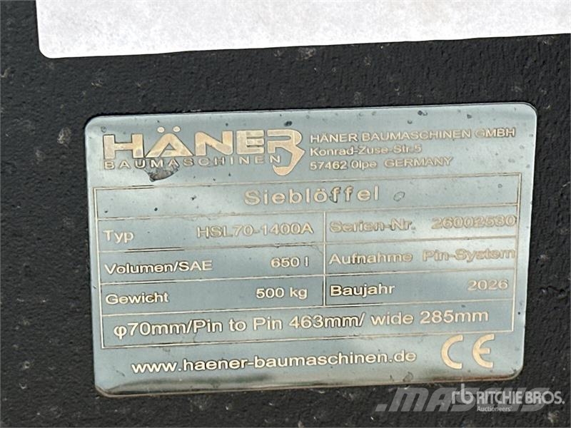 Haener HSL70-1400A Godet De Tri (Non Utilise) Sort Godet