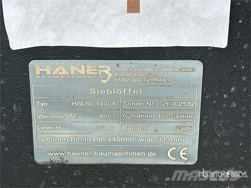 Haener HSL80-1400A Godet De Tri (Non Utilise) Sort Godet