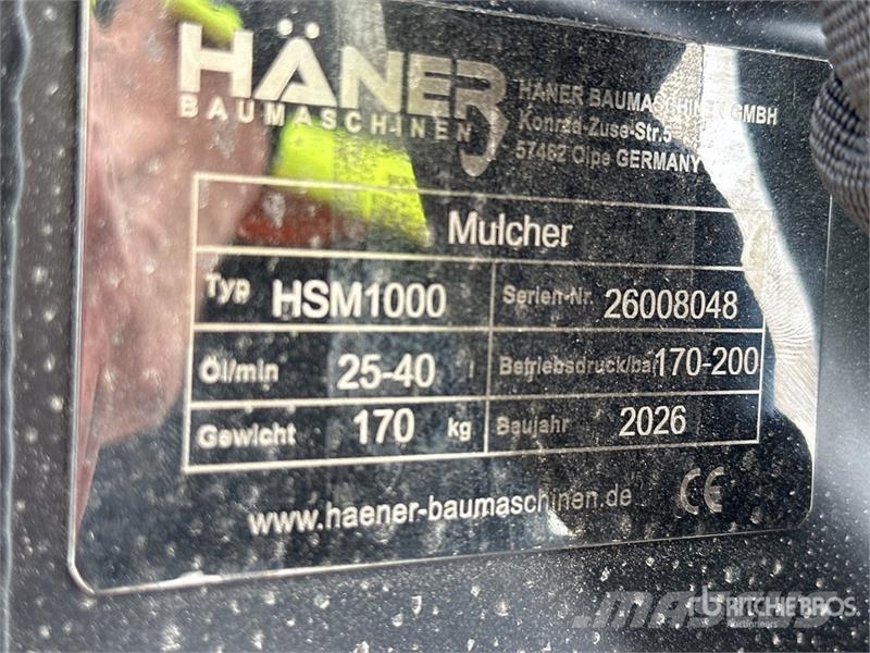 Haener HSM1000 Epareuse (Non Utilise) Flail Mower Mäher