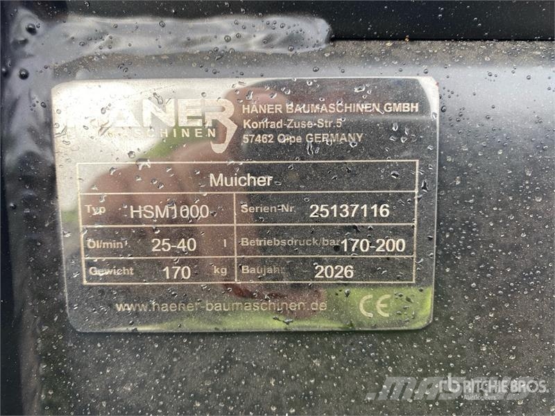  Haener HSM1000 Flail Mower (Unused) جزازات
