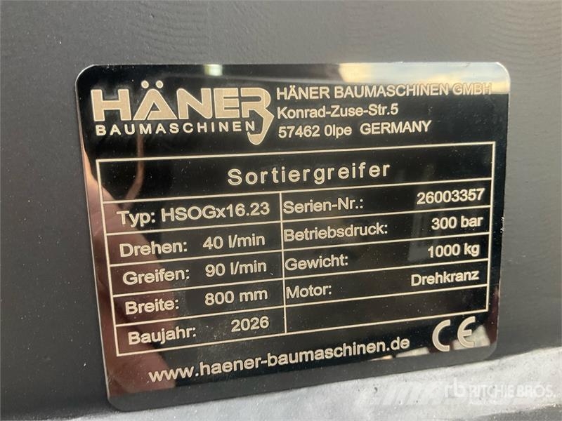  Haener HSOG16.23A Hydraulic Rotating Excavator Gra خطاطيف