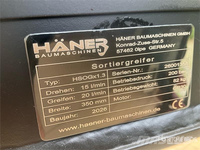  Haener HSOGx1.3A Hydraulic Rotating Excavator Grap خطاطيف
