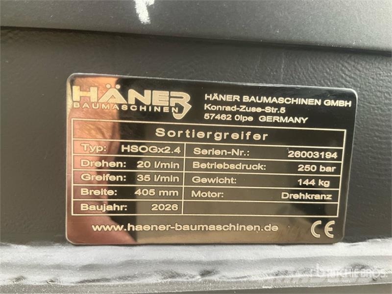 Haener HSOGx2.4A Hydraulic Rotating Excavator Grap Grapples