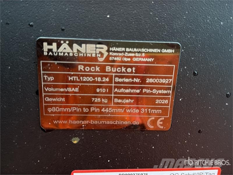  Haener HTL1200-18-24 1200 mm Digging Excavator Buc دلاء