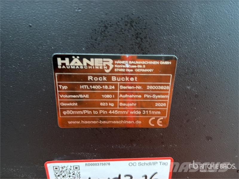  Haener HTL1400-18-24 1400 mm Digging Excavator Buc دلاء