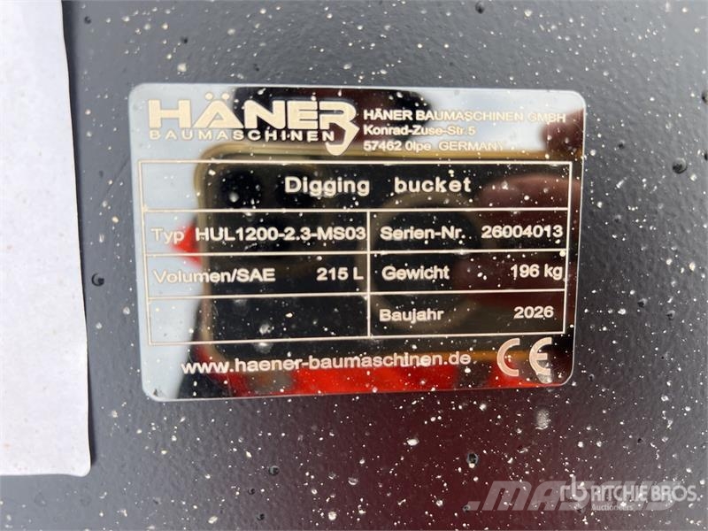  Haener HUL1200-2.3-MS03 1200 mm Digging Excavator  دلاء