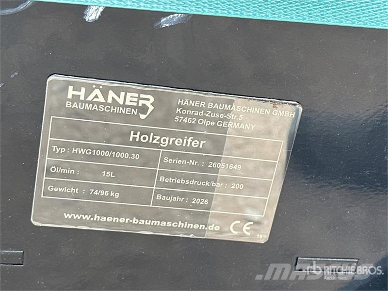 Haener HWG1000.30 Pince A Bois (Non Utilise) Log G 抓斗