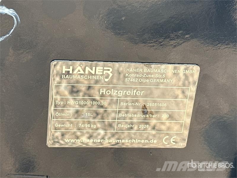  Haener HWG1000 Pince A Bois (Non Utilise) Log Grap 抓斗