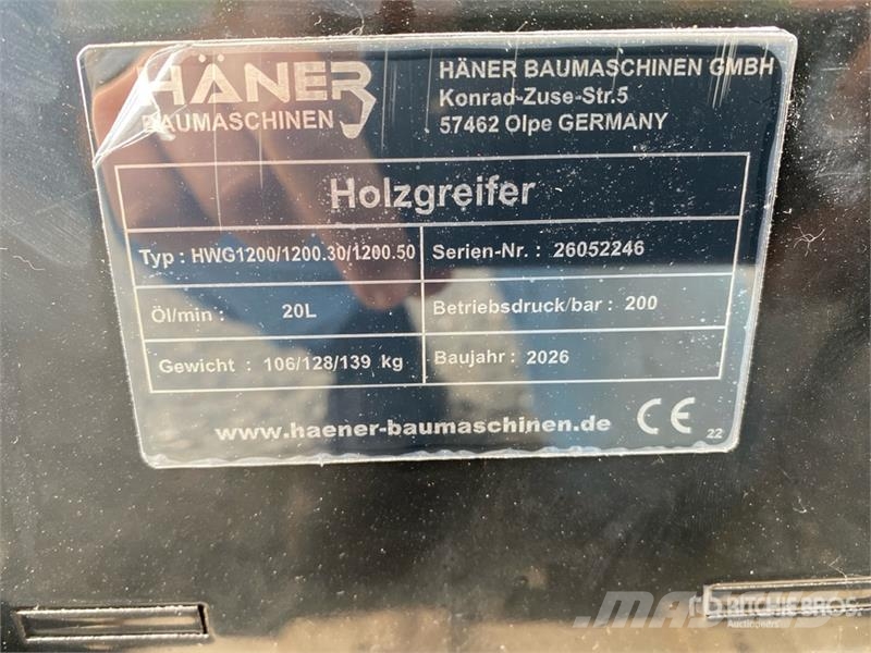  Haener HWG1200.30 Log Grapple (Unused) خطاطيف