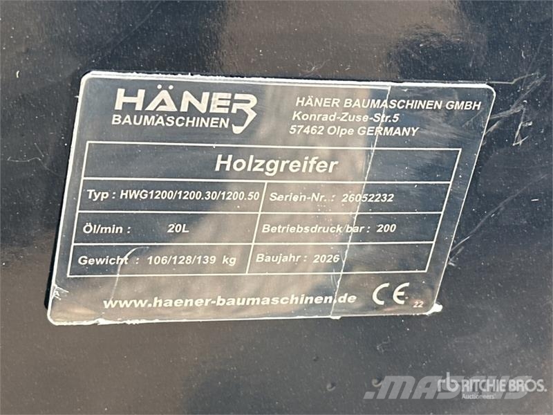 Haener HWG1200.30 Pince A Bois (Non Utilise) Log G Grijpers