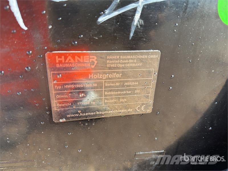  Haener HWG1500.50 Log Grapple (Unused) Cupe forestiere