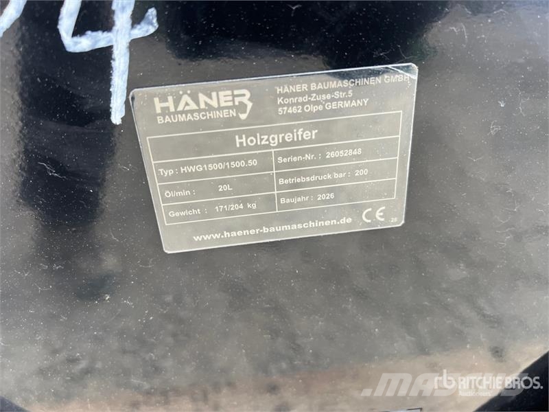 Haener HWG1500.50 Log Grapple (Unused) Захват