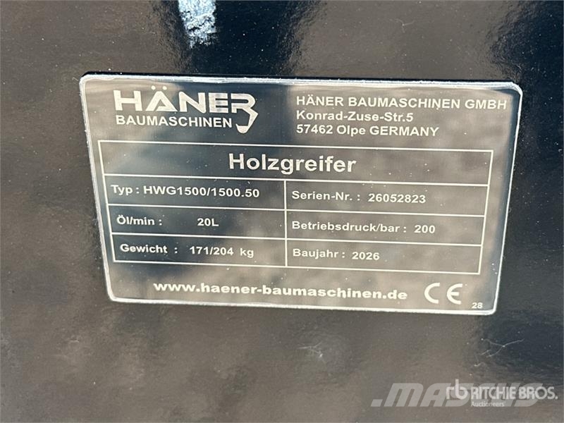  Haener HWG1500.50 Pince A Bois (Non Utilise) Log G 抓斗