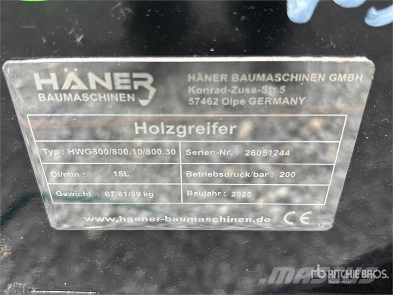 Haener HWG800 Log Grapple (Unused) Garras