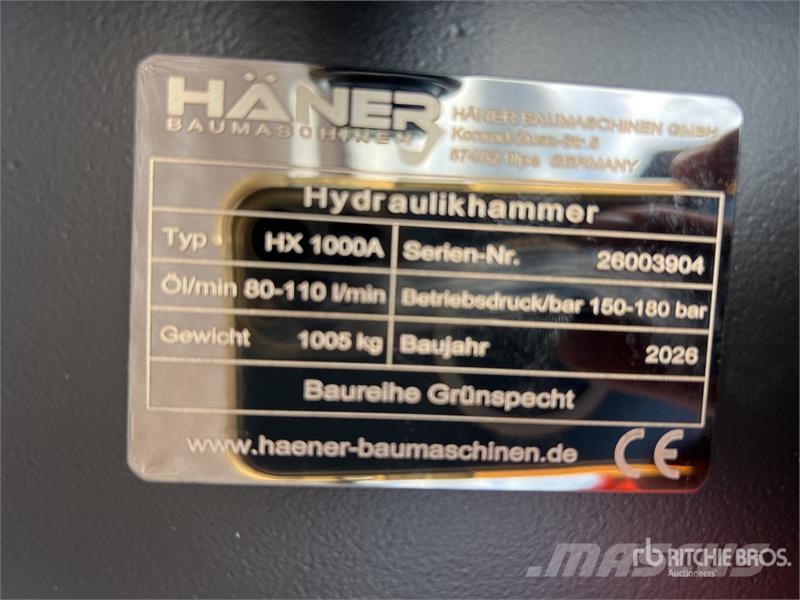  Haener HX1000A Hydraulic Breaker (Unused) مطارق / كسارات
