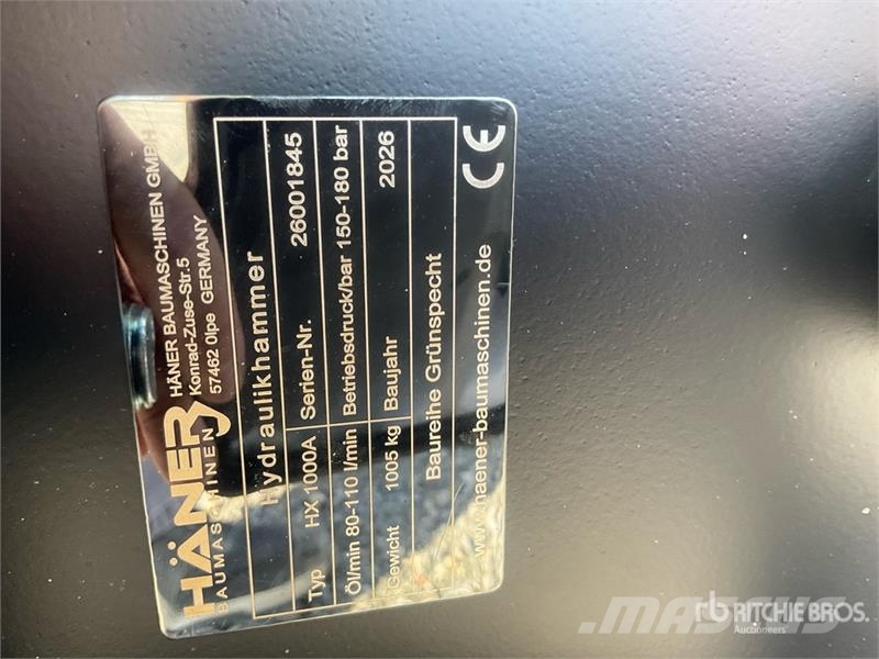 Haener HX1000A Hydraulic Breaker (Unused) Marteau hydraulique