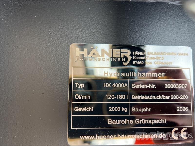  Haener HX4000A Hydraulic Breaker (Unused) مطارق / كسارات