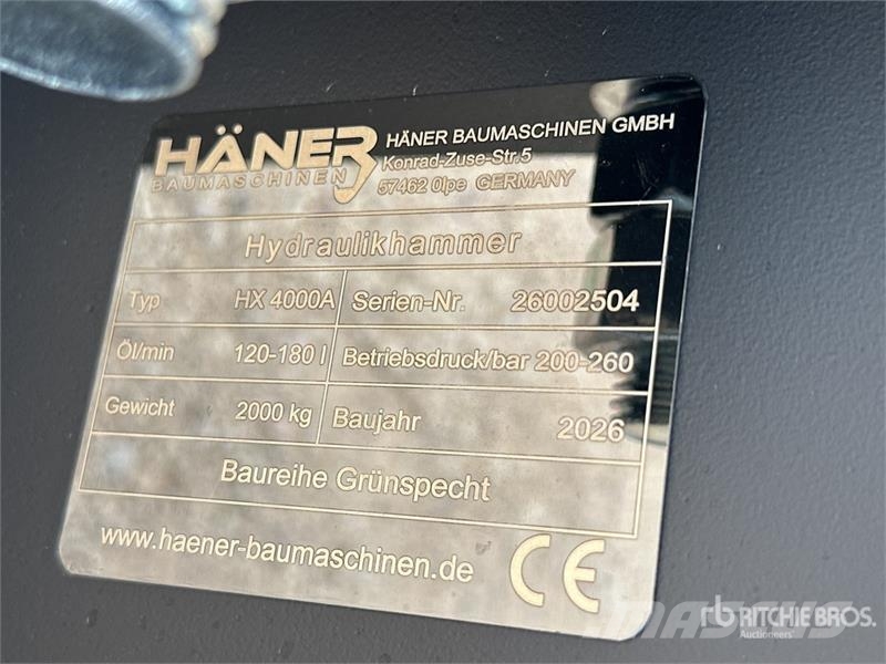  Haener HX4000A Marteau Hydraulique (Non Utilise) H Čekići