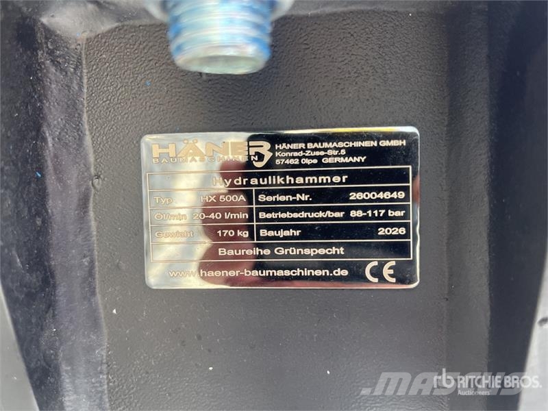  Haener HX500A Hydraulic Breaker (Unused) Hydraulik / Trykluft hammere