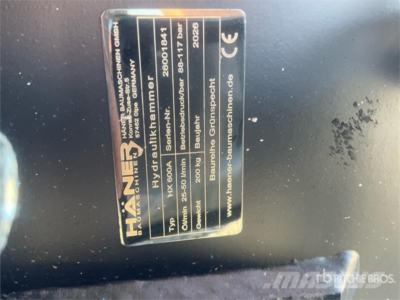 Haener HX600A Hydraulic Breaker (Unused) Marteau hydraulique