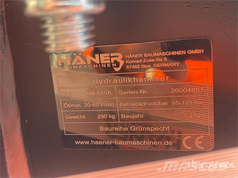 Haener HX650A Hydraulic Breaker (Unused) 破碎锤