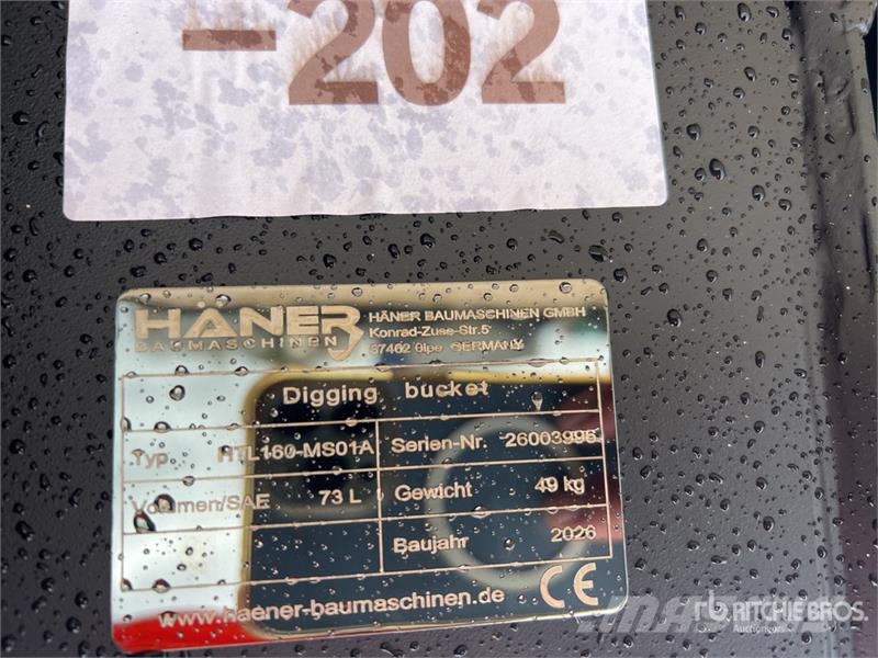 Haener Package of Excavator Bucket (Unused) Benne