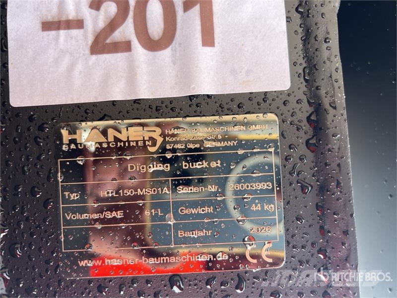 Haener Package of Excavator Bucket (Unused) Benne