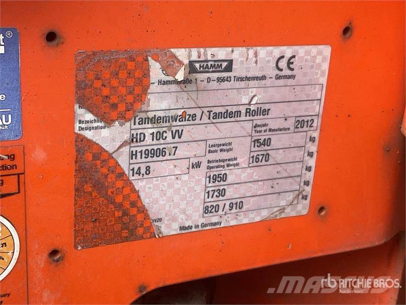 Hamm HD10CVV Double Drum Roller Dvojni valjarji