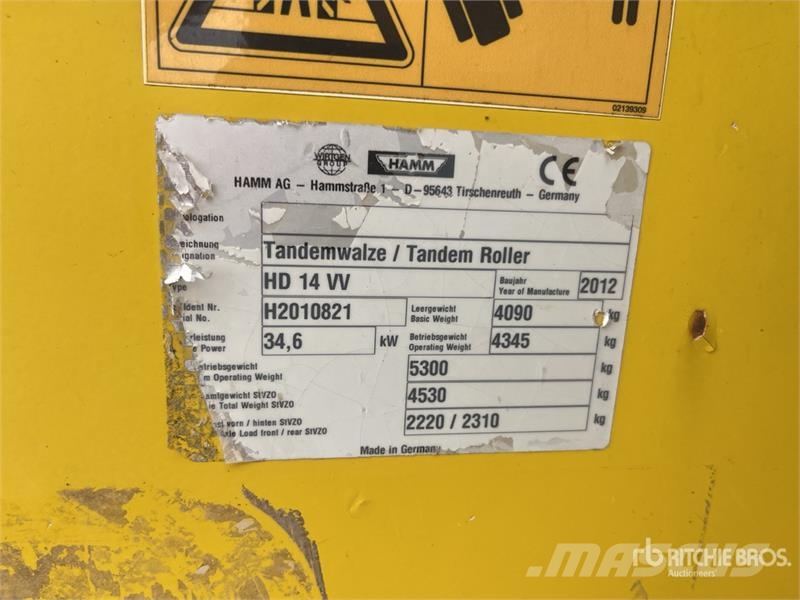 Hamm HD14VV Double Drum Roller Ikerdobos hengerek
