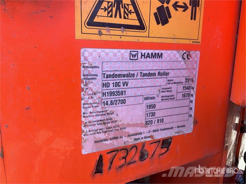 Hamm Tandem Roller Double Drum Roller Tandemwalzen