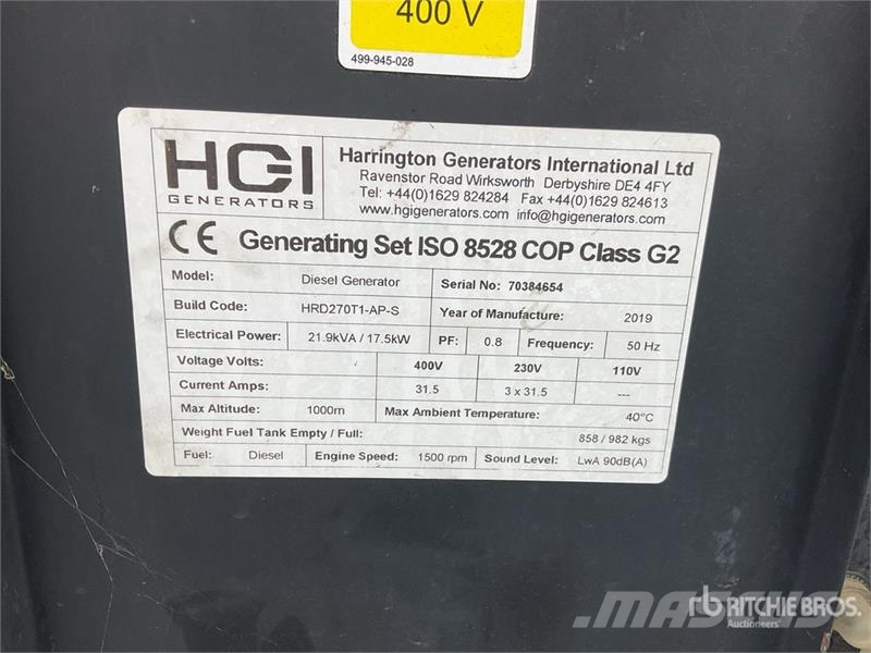  Harringon HRD270T1-AP-S Generator Set Дизельні генератори
