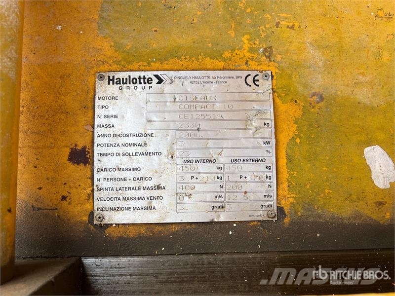 Haulotte Compact 10 Electric Scissor Lift Škarjaste dvižne ploščadi
