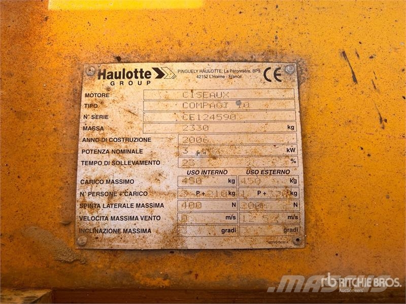 Haulotte Compact 10 Electric Scissor Lift Makasli platformlar