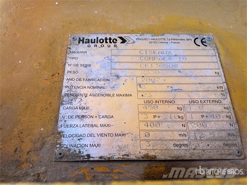Haulotte Compact 10 Electric 10 Mts Electric Scissor Lift Elevadores de tesoura