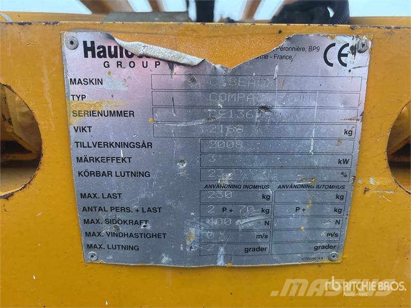 Haulotte Compact 10N Electric Scissor Lift Škarjaste dvižne ploščadi