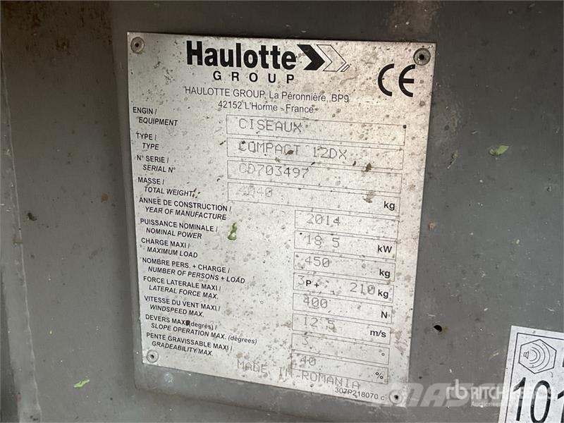 Haulotte Compact 12DX 4x4 Diesel Scissor Lift Scheren-Arbeitsbühnen