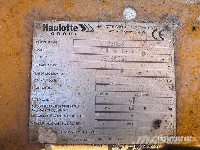 Haulotte Compact 14 Electric Scissor Lift Scissor lifts