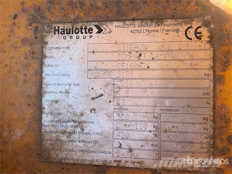 Haulotte Compact 14 Electric Scissor Lift Scissor lifts