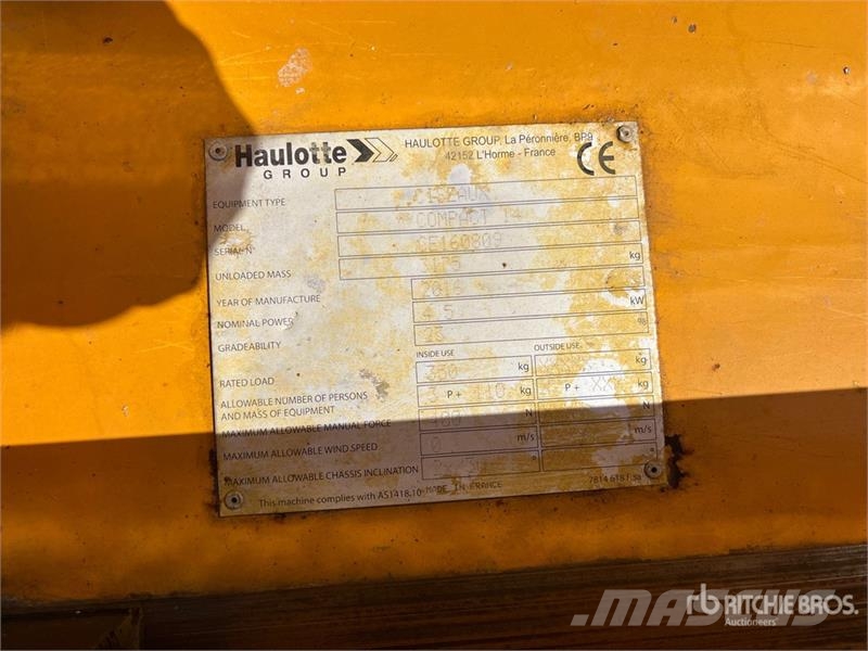 Haulotte Compact 14 Electric Scissor Lift Ανυψωτήρες ψαλιδωτής άρθρωσης