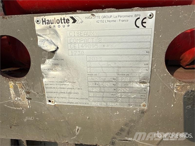 Haulotte COMPACT 8 Electric Scissor Lift (Inoperable) Elevadores de tesoura