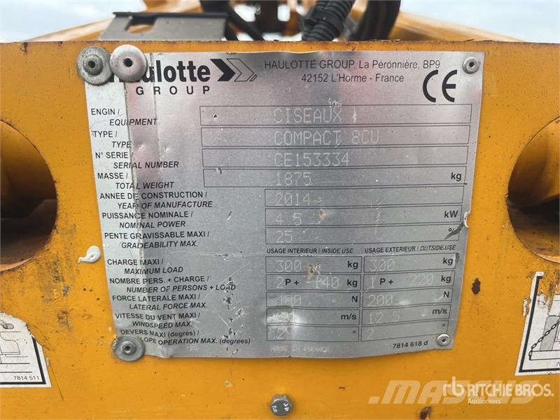 Haulotte COMPACT 8CU Electric Scissor Lift Schaarhoogwerkers