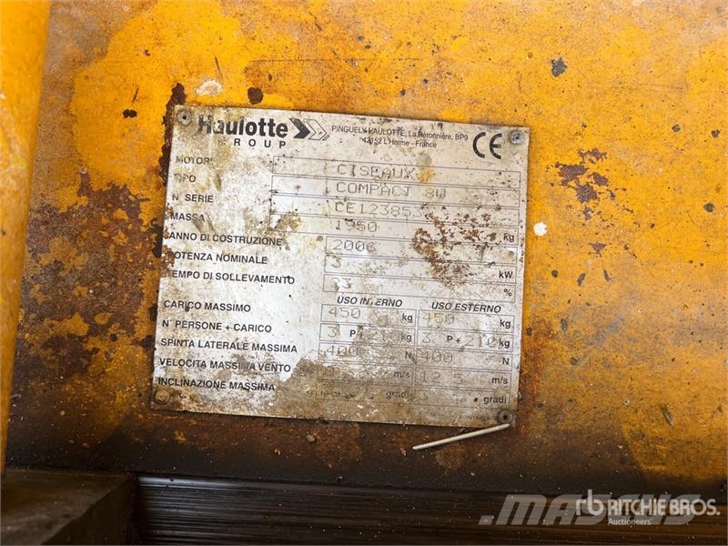 Haulotte Compact 8W Electric Scissor Lift Škarjaste dvižne ploščadi